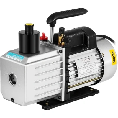 Obrázek VEVOR Vakuové čerpadlo 8 CFM 1 HP dvoustupňová vakuová pumpa 220 V 0,3 PA Ultimativní vakuum chladivo HVAC nářadí pro opravy automobilů evakuace