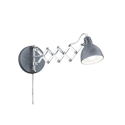 Obrázek Reality Leuchten R20321078 Scissor A++ to E, nástěnné svítidlo, kov, E14, barva betonu, 30 x 53 cm