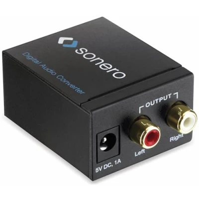 Obrázek sonero AC010 audio digitální/analogový konvertor digitální (optický/koaxiální) na 2 x cinch stereo (L/R)