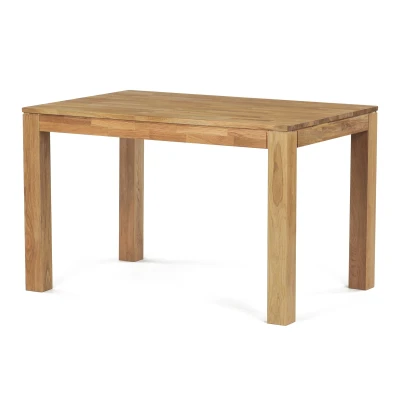 Obrázek Jídelní stůl 120x80x75 cm, masiv DUB bílý, povrchová úprava olejem, nohy 8x8 cm DS H120