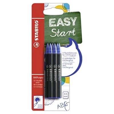 Obrázek Inkoustové náplně k doplnění STABILO EASYoriginal Refill medium balení po 6 kusech modrá (smazatelná)