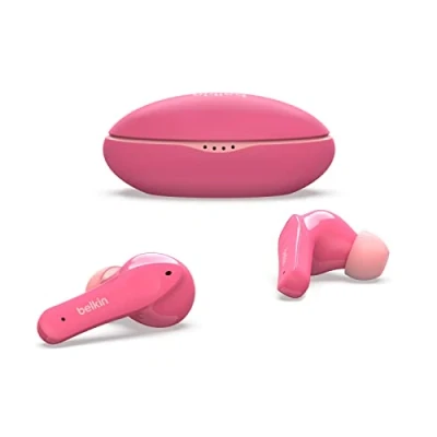 Obrázek Belkin SOUNDFORM Nano, Bluetooth Kopfhörer für Kinder, kabellos, 85 dB Begrenzung zum Gehörschutz, Online Unterricht, Schule, IPX5 zertifiziert, 24 Std. Betrieb Rosa, One Size, PAC003