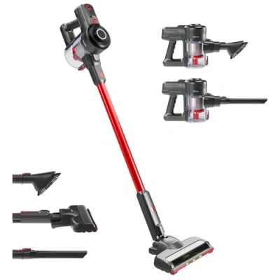 Obrázek H.Koenig Kabelloser und beutelloser Staubsauger 22.2v 3 in 1 UP600 PowerClean Leistungsstark Kompakt Leicht Leise Haustiere Turbo Bürste Wiederaufladbare Lithium Batterie