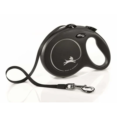 Obrázek Vodítko FLEXI New Classic (L) pásek černé (8m, do 50kg)