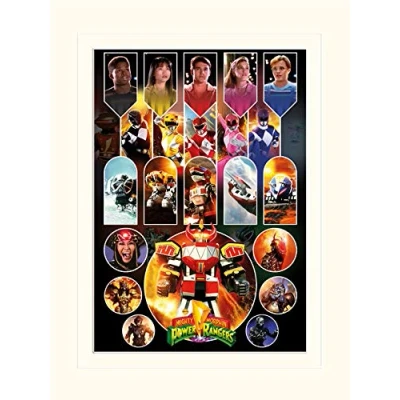 Obrázek Power Rangers &#039;Mighty Morphin&#039; montiert Drucken,30 x 40 cm