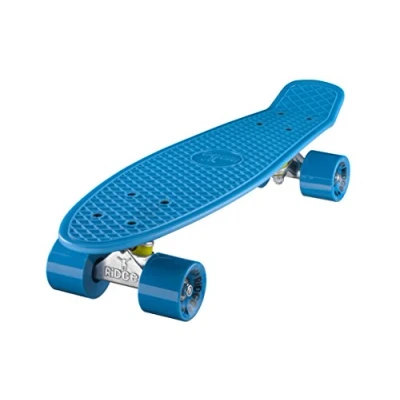 Obrázek Skateboard Ridge 55 cm Mini Cruiser v retro stylu s kolečky velikosti M, smontovaný,