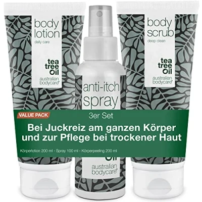 Obrázek Balení po 3 ks při svědění celém těle zklidňující produkty pro podrážděnou pokožku Péče o suchou pokožku, vyrážky a jiné podráždění mýdlo 200 ml, krém ml sprej 100