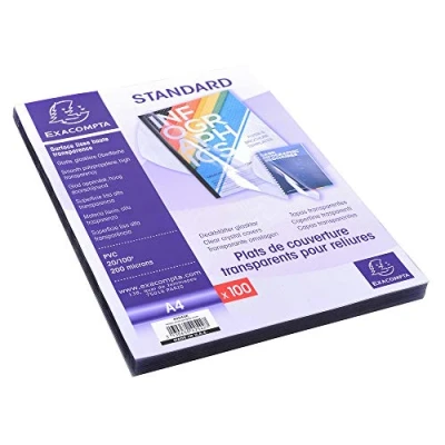 Obrázek Exacompta 42542E kryt vazby (PVC, DIN A4) 100 kusů transparentní
