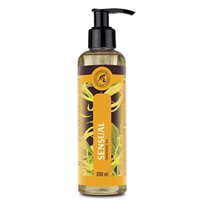 Obrázek Smyslný masážní olej 200 ml 100% přírodní Ylang &amp; jojobový nádherná vůně smyslná partnerská masáž kosmetika oleje pro vzrušení
