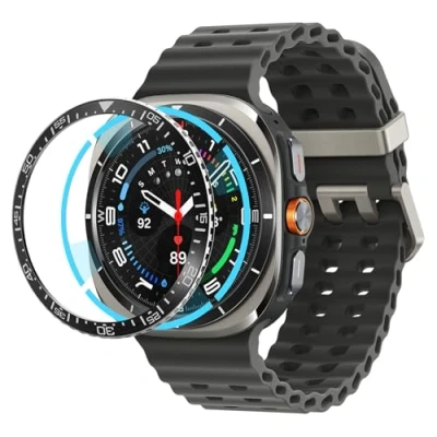 Obrázek Spigen Bezel Tune vyvinuto pro Samsung Galaxy Watch Ultra 47mm luneta kroužek lepidlo kryt (2024) černý