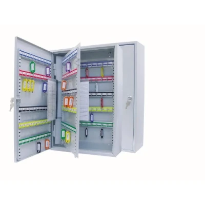 Obrázek Wedo 10265037X skříňka na klíče (pro 150 háčků, ocelový plech s práškovým nástřikem 38 x 14 55 cm, bezpečnostní zámek včetně 2 klíčů, lišta háčky individuálně nastavitelná) světle šedá