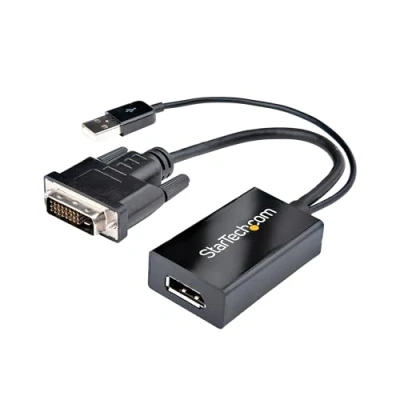 Obrázek StarTech.com DVI na DisplayPort adaptér s USB Power D DP Video konvertor 1920 x 1200 (DVI2DP2)