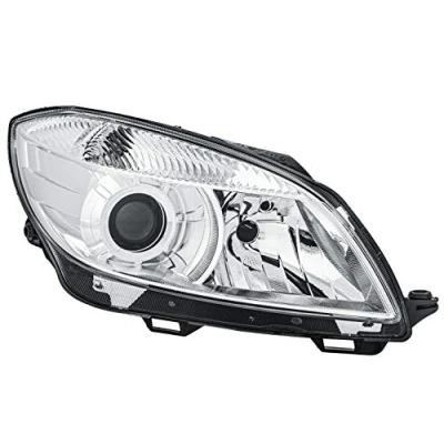 Obrázek HELLA 1EL 010 417 381 halogen/DE/FF světlomet pro mj. Škoda Fabia II (542) chrom ECE pravostranný provoz pravý