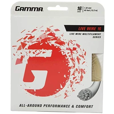 Obrázek Gamma Tenisový struna Live Wire 16 (1,32 mm) přírodní, sada 12,2 m