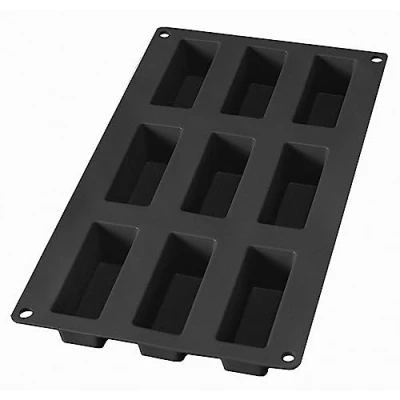 Obrázek Lékué Mini forma na pečení koláče, silikon, černá, 9 prohlubní, 1 kus