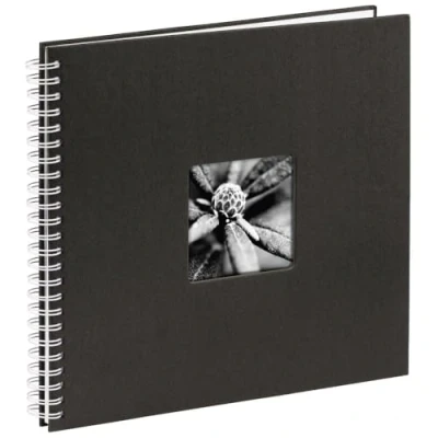 Obrázek Hama Fotoalbum Jumbo 36 x 32 cm (spirálové album s 50 bílými stranami, fotokniha oddělovači pergamenu, k nalepení a vlastní tvorbě), černé