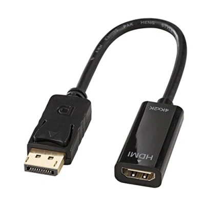 Obrázek Lindy 41718 DisplayPort auf HDMI 4K Adapterkabel (passiv) schwarz, to