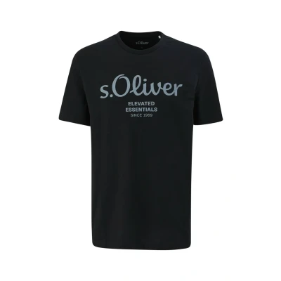 Obrázek s.Oliver Triko s potiskem, Muži, Velikost: Large, Schwarz