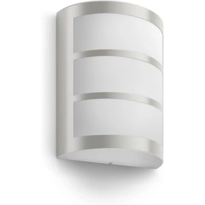 Obrázek venkovní nástěnné svítidlo Philips Python LED (5,5 W), odolné proti povětrnostním vlivům s teplým bílým světlem, energeticky úsporné osvětlení, ušlechtilá ocel