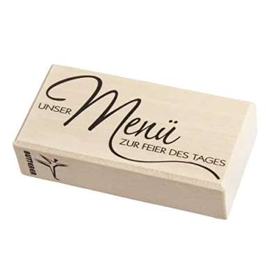 Obrázek Rayher 28878000, razítko menu pro oslavu dne, 4 x 8 cm
