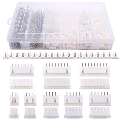 Obrázek Glarks 1180 Stück 2,54 mm 2/3/4/5/6/7/8/9 Pin Gehäuse Adapter Kabel Stecker Buchse und mit Buchsen Stiftleiste, perfekt kompatibel JST XHP Set.
