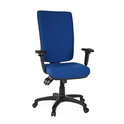 Obrázek hjh OFFICE 702110 profesionální kancelářská židle Zenit High látka modrá otočná ergonomická, nastavitelná loketní a opěradlo