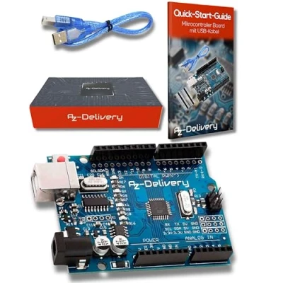 Obrázek AZDelivery Deska mikrokontroléru AZ ATmega328 s USB kabelem včetně e knihy!