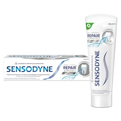Obrázek SENSODYNE Opravuje a Protect bělicí zubní pastu, denní pasta s fluoridem, 1 x 75 ml, u zubů citlivých na bolest