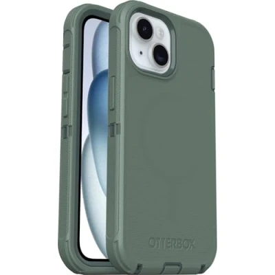 Obrázek OtterBox Defender Series MagSafe pouzdro pro iPhone 16e, 15, 14, 13, nárazuvzdorné, extrémně robustní, ochranné pouzdro, testováno 7X podle vojenského standardu, zelené