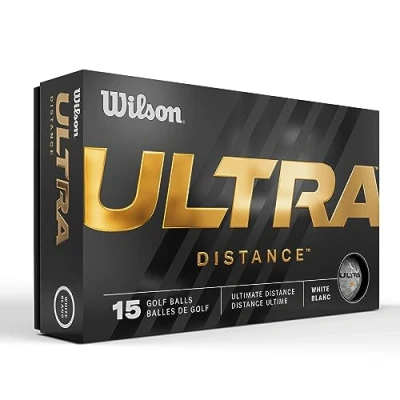 Obrázek Wilson Staff golfové míče, Ultra Distance, dvoudílný golfový míček, 15 míčků, bílé
