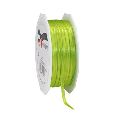 Obrázek PRÄSENT C.E. Pattberg Satin hellgrün, 50 m Satinband zum Einpacken von Geschenken, 3 mm Breite, Geschenkband Dekorieren &amp; Basteln, Dekoband, Anlass