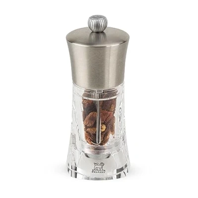 Obrázek Peugeot Manuální mlýnek na chilli od Ouessant, výška: 14 cm, ušlechtilá ocel/akryl, transparentní, 29050