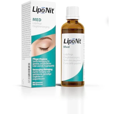Obrázek Lipo Nit Med suspenze péče o oční víčka, pro zmírnění zánětu očních víček a každodenní péči 70 ml
