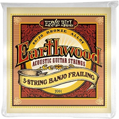Obrázek Earthw Pinewood 80/20 Bronzová 5 String Bendžo 10 24 Frailing