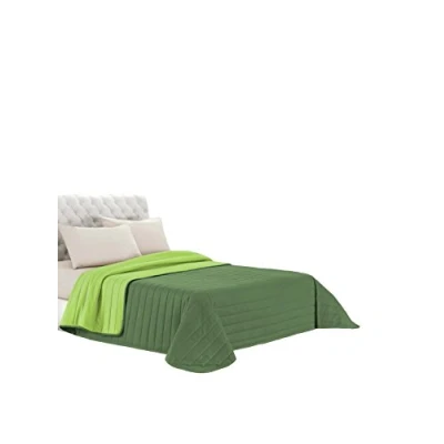 Obrázek Italian Bed Linen Elegant Sommer Steppdecke apfelgrün/dunkel grün, 100% Mikrofaser, 260x270cm