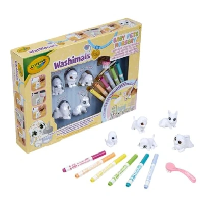 Obrázek CRAYOLA Washimals Baby Pets Nursery Aktivitätsset Färben, Waschen und Umfärben mit Welpen, Welpen Kinderzimmer, Spiel Geschenk für Kinder, ab 3 Jahren, 74 7516