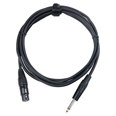 Obrázek Pronomic XFJ 2.5 XLR k jack kabelu (symetrický mikrokabel, délka 2,5 m, odolný proti kyselinám a oleji, upínací kleště) černý