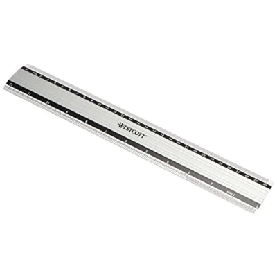 Obrázek Westcott E 10191 00 hliníkové pravítko obzvlášť protiskluzové, 30 cm, 12 palců