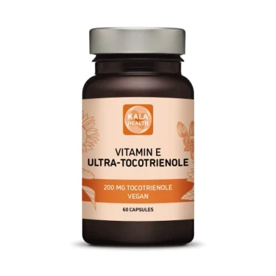 Obrázek Kala Health Ultra Tocotrienol 200 mg vitamínu E Vegan všechny 4 tocotrienoly Alpha + beta Gamma Delta žádné tokoferoly