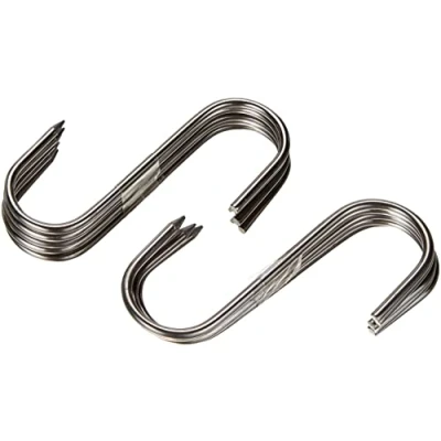 Obrázek FMprofessional Fleischerhaken, hochwertige Räucherhaken für den Metzger, Lebensmittelhaken mit spitzem Ende zum Aufhängen des Fleischguts spülmaschinengeeignet, Menge 10 Stück