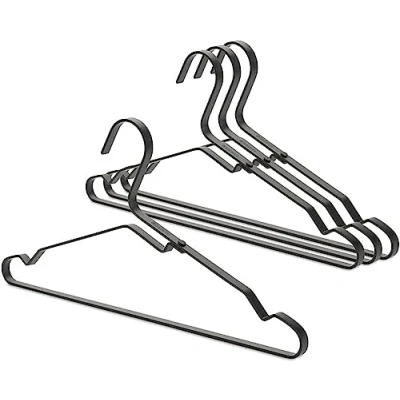 Obrázek Brabantia Aluminium Kleiderbügel, 4er Set, Schwarz, One Size