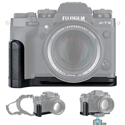 Obrázek JJC Kovová rukojeť L deska rychloupínací držák pro Fujifilm Fuji X T3 T2 nahrazuje MHG XT3 XT2