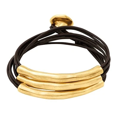 Obrázek Uno De 50 Damen Armband Vergoldet teilvergoldet Leder 16 cm PUL0856MARORO0M