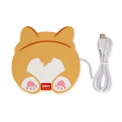 Obrázek Legami USB Tassenwärmer, Hält Getränke warm, Ideal für Tassen und Gläser mit flachem Boden, 10 x cm, Eingang, Thema Corgi, Orange