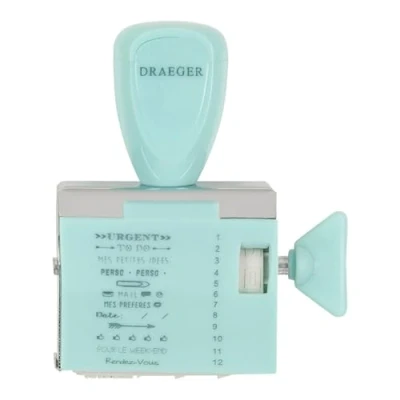 Obrázek DRAEGER PARIS 1886 Stempel für Botschaften mit 12 Noten, Kunststoff, türkis, 3.5 cm