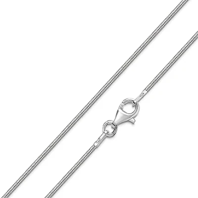Obrázek MATERIA řetízek hádek, stříbrný 925 náhrdelník dámský 1,0 mm, řetízek, dostupný v 11 délkách 40 120 cm #K33