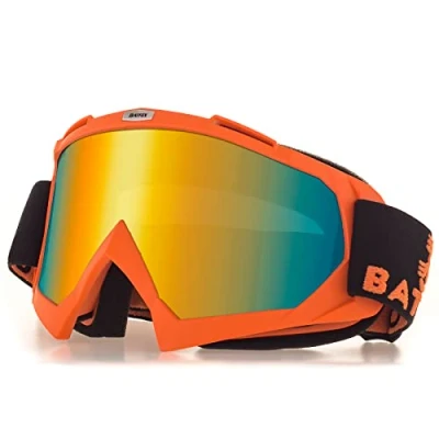 Obrázek KINGBIKE Motokrosové brýle MTB Dirt Bike ATV Crossbrille goggle bezpečnostní Tactical Riding Motocyklové pro muže dámy mládež Fit (oranžové, dospělí)