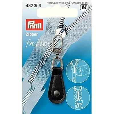 Obrázek Prym Zipper, Leather, černý, jedna velikost