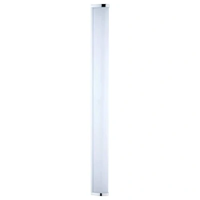 Obrázek EGLO LED nástěnná lampa Gita 2, osvětlení zrcadla z kovového odlitku v chromu a plastu bílé barvě, do koupelny, svítidlo vlhkého prostoru, neutrální bílá, IP44, L 90 cm