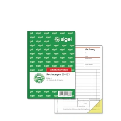 Obrázek Sigel Faktura, A6, 2 x 40 listů, samopropisovatelný 1 kus